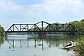 Riverside Swinging Bridge side view