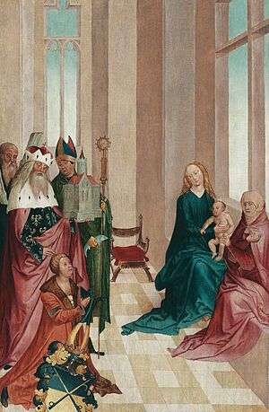 Rueland Frueauf d. J. - Votivtafel mit hl. Anna Selbdritt und den Heiligen Leopold, Ulrich und Andreas - 4956 - Kunsthistorisches Museum
