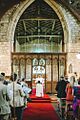 Saint Peter's Church, Kirby Bellars, Leicester. A view of the sanctuary and rood screen