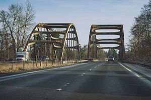 Satsop River Bridges, looking east (2016)