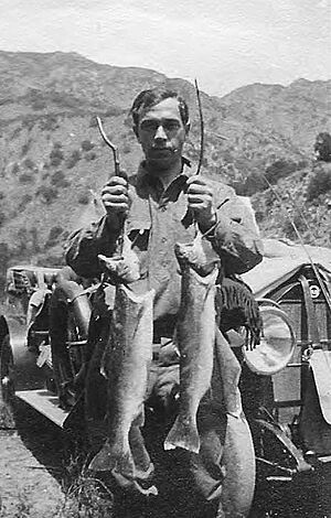 Sespe Creek Southern Steelhead Trout Catch by William A. Brown, winter 1911.
