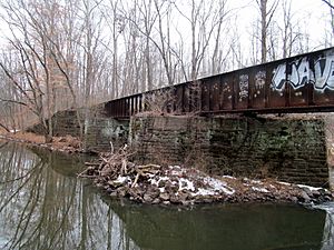 Side view of Middletown Branch bridge, December 2016