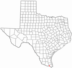 Location of Rangerville, Texas
