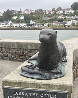 Tarka the otter sculpture in Bideford, Devon