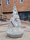 The Buskers (1993) by Carole Vincent, Cage Yard, Reigate, Surrey.jpg