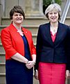 Theresa May and FM Arlene Foster