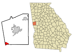 Location in Troup County and Georgia
