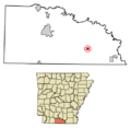 Union County Arkansas Incorporated and Unincorporated areas Strong Highlighted 0567370