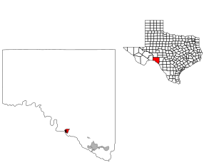 Location of Amistad, Texas