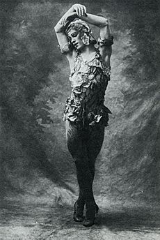 Vaslav Nijinsky in Le spectre de la rose 1911 Royal Opera House