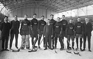 Winnipeg Falcons team photo at the 1920 Summer Olympics