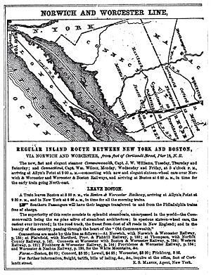 1859 Norwich and Worcester Line advertisement