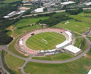 Aerial view of Rose Bowl Cricket Ground - geograph.org.uk - 690412