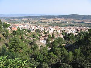Agres seen from the Montcabrer.