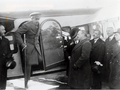 Alfonso XIII en el vuelo inaugural de Iberia