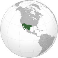Aridoamerica (orthographic projection)