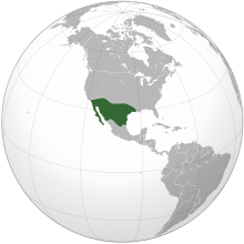 Aridoamerica (orthographic projection)