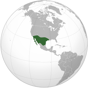 Aridoamerica (orthographic projection)