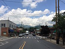 A view down State Street in downtown Black Mountain