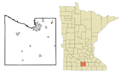 Location of Madison Lake, Minnesota