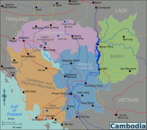 Cambodia Regions Map