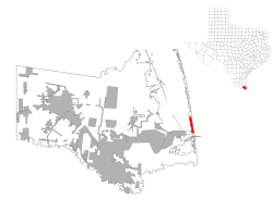 Location of South Padre Island, Texas