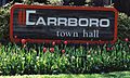 Carrboro Town Hall sign