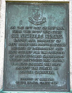 Chepstow Castle - Sir Nicholas Kemeys Memorial - geograph.org.uk - 206177