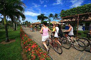 Ciclistas no Parque de Pituaçu