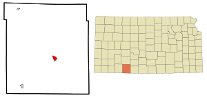 Location within Clark County and Kansas