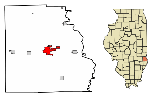 Location of Robinson in Crawford County, Illinois