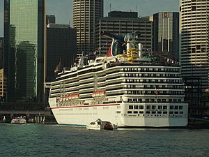 Cruise ship in Sydney Cove Australia