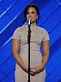 Demi Lovato at the Democratic National Convention, July 2016 (cropped C)