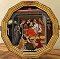 Domenico di bartolo, desco da nozze con nascita del battista, 1420-40 ca. (siena) 01