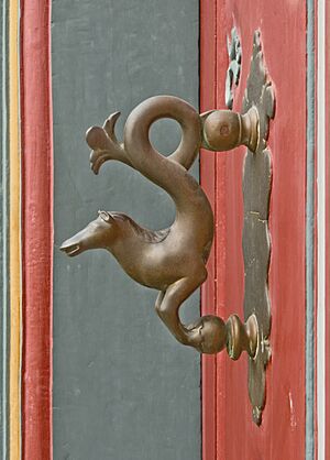 Door knocker in Goslar, Lower Saxony, Germany