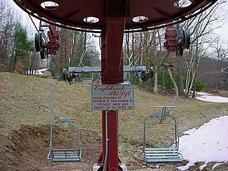 The chairlift at the Easton Ski Area