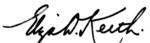 Eliza D. Keith signature.png