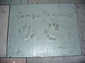 George Burns walk of fame handprints and footprints