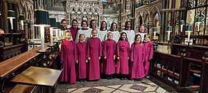 Girls' choir of St. Peter's Church, Bournemouth April 2023