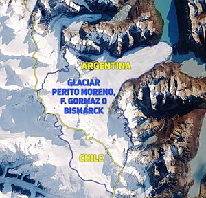 Glaciar Perito Moreno, Bismarck o Francisco Gormaz