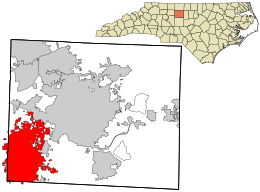 Location in Guilford County and the state of North Carolina.