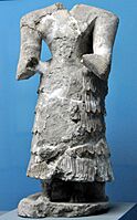 Headless votive statue, from Adab, Iraq, early dynastic period. Ancient Orient Museum, Turkey