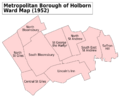 Holborn Met. B Ward Map 1952