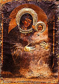 Icon of the blessed Virgin Mary by Luke the Evangelist
