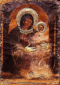 Icon of the blessed Virgin Mary by Luke the Evangelist