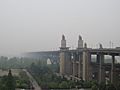 In the distance Nanjing Yangtze River Bridge