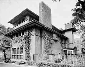 Isidore Heller House - East (front) and North elevations - HABS ILL,16-CHIG,48-1