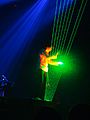 Jean Michel Jarre playing a laser harp 1, 2009-05-12