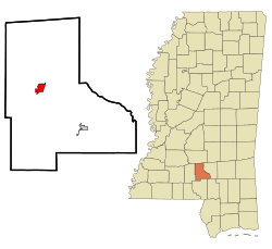 Location of Prentiss, Mississippi