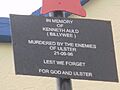 Kenneth Auld memorial(close up)